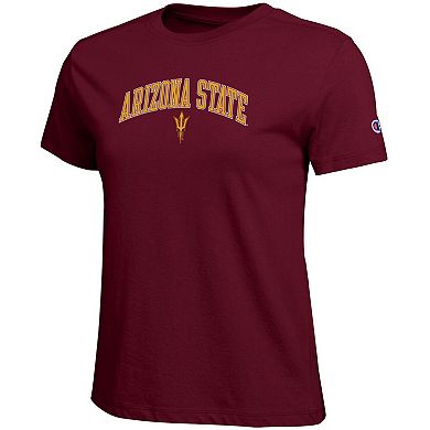 Women's Champion Maroon Arizona State Sun Devils Arched Over Logo T-Shirt