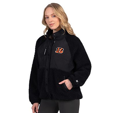 Women's Starter Black Cincinnati Bengals On the Ball Sherpa Jacket