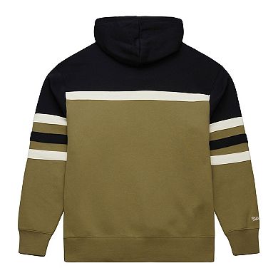 Men's Mitchell & Ness Olive/Black Cleveland Cavaliers Double Clutch Head Coach Hoodie