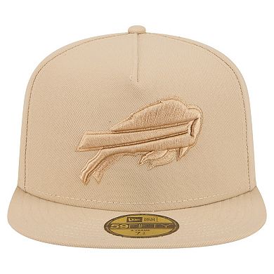 Men's New Era Light Beige Buffalo Bills Color Pack A-Frame 59FIFTY Fitted Hat
