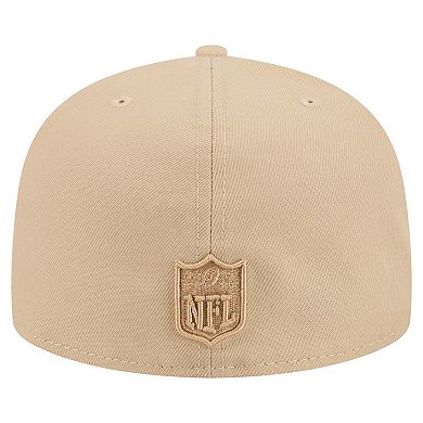 Men's New Era Light Beige Buffalo Bills Color Pack A-Frame 59FIFTY Fitted Hat