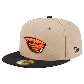 Men's New Era Khaki Oregon State Beavers Two-Tone 59FIFTY Fitted Hat