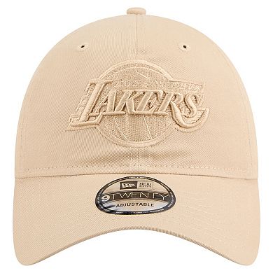 Men's New Era Khaki Los Angeles Lakers Color Pack Tonal 9TWENTY Adjustable Hat