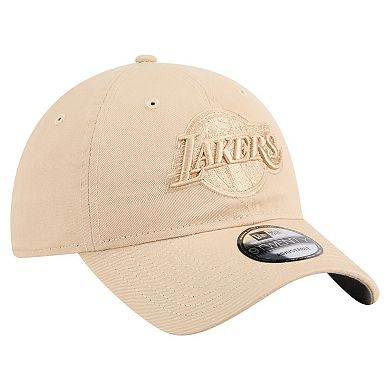 Men's New Era Khaki Los Angeles Lakers Color Pack Tonal 9TWENTY Adjustable Hat