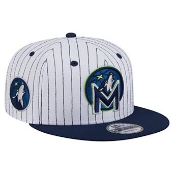 Men's New Era White Minnesota Timberwolves Deceptor Pinstripe 9FIFTY Snapback Hat