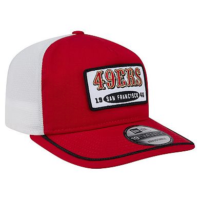 Men's New Era Scarlet/White San Francisco 49ers Patch 19TWENTY Adjustable Hat