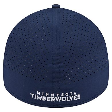 Men's New Era Navy Minnesota Timberwolves Featherweight Poly Rope Flex 39Thirty Hat
