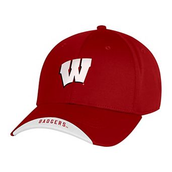 Men's Under Armour Red Wisconsin Badgers Sideline Blitzing Accent Flex Hat