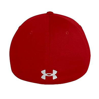 Men's Under Armour Red Wisconsin Badgers Sideline Blitzing Accent Flex Hat