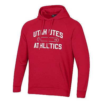 Men's Under Armour Red Utah Utes 2025 Sideline Rival Fleece Hoodie