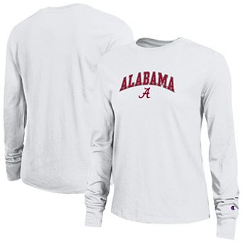 Women's Champion White Alabama Crimson Tide Arch Over Logo Long Sleeve T-Shirt