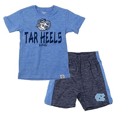 Toddler Wes & Willy North Carolina Tar Heels Cloudy Yarn T-Shirt & Shorts Set