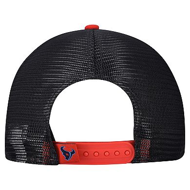 Men's New Era Cream/Navy Houston Texans Banner A-Frame 9FIFTY Trucker Snapback Hat