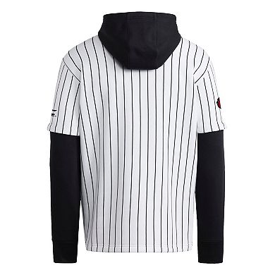 Men's adidas White/Black Louisville Cardinals Baseball Hoodie