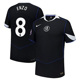 Men's Nike Enzo Fernández Black Chelsea 2025/26 Third Authentic Player Jersey