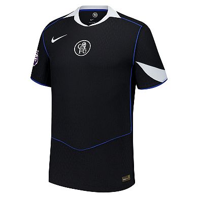 Men's Nike Enzo Fern ndez Black Chelsea 2025/26 Third Authentic Player Jersey