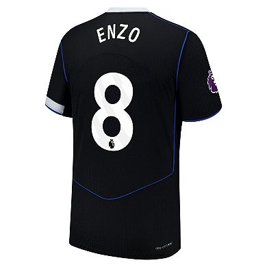Men's Nike Enzo Fern ndez Black Chelsea 2025/26 Third Authentic Player Jersey