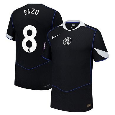 Men's Nike Enzo Fern ndez Black Chelsea 2025/26 Third Authentic Player Jersey