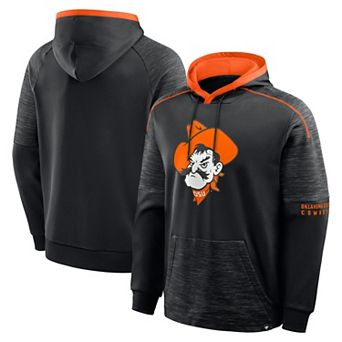 Men's Fanatics Black Oklahoma State Cowboys Quad Defender Pullover Hoodie