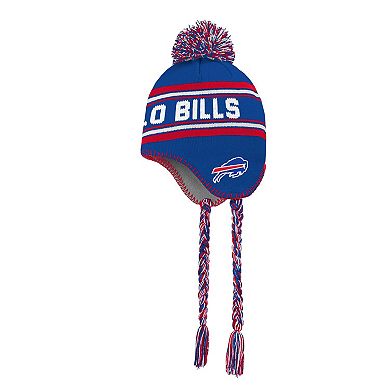 Youth Outerstuff Royal Buffalo Bills Jacquard Tassel Knit Hat with Pom