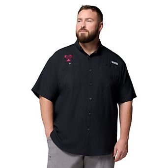 Men's Columbia Black Texas A&M Aggies Big & Tall Tamiami Omni-Shade Button-Down Shirt