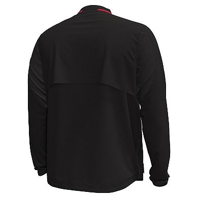Men's Under Armour Black Maryland Terrapins Motivate Long Sleeve Quarter-Zip Jacket