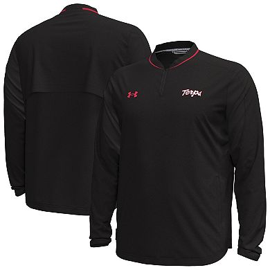 Men's Under Armour Black Maryland Terrapins Motivate Long Sleeve Quarter-Zip Jacket