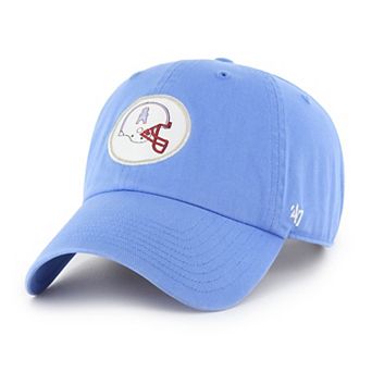 Men's '47 Light Blue Houston Oilers Hard Hat Clean Up Adjustable Hat