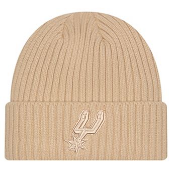 Men's New Era Tan San Antonio Spurs Color Pack Cuffed Knit Hat