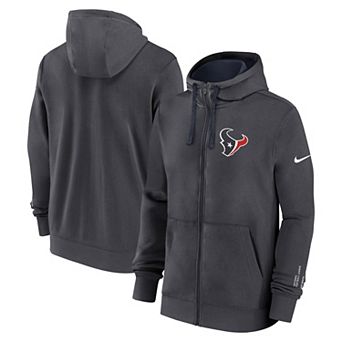 Men's Nike Anthracite Houston Texans Primetime Club Full-Zip Hoodie