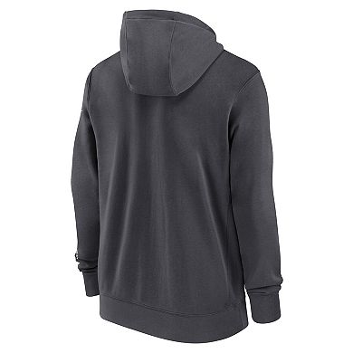 Men's Nike Anthracite Houston Texans Primetime Club Full-Zip Hoodie