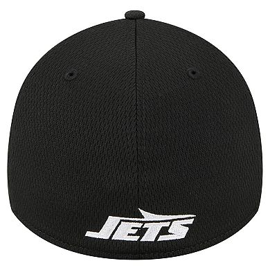 Men's New Era Black New York Jets Scoreboard 39THIRTY Flex Hat