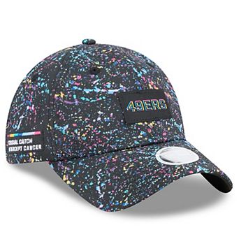 Women's New Era Black San Francisco 49ers 2025 NFL Crucial Catch Pony Tail Adjustable Hat