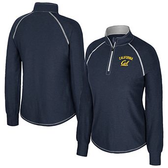 Women's Colosseum Navy Cal Bears Bikram Raglan Quarter-Zip Top