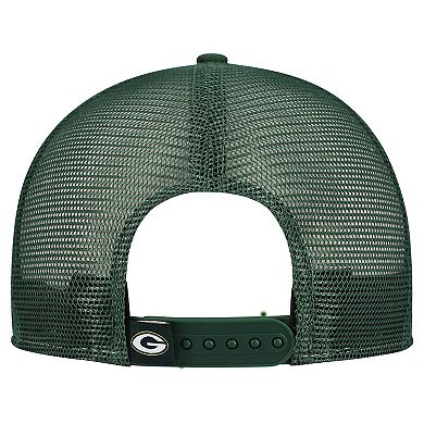 Men's New Era Gold/Green Green Bay Packers Outdoor Split Panel 9FIFTY Snapback Hat