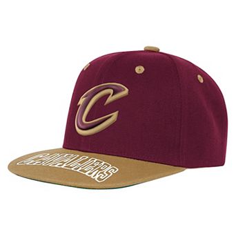 Youth Outerstuff Wine/Gold Cleveland Cavaliers Two-Tone Snapback Hat