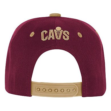 Youth Outerstuff Wine/Gold Cleveland Cavaliers Two-Tone Snapback Hat