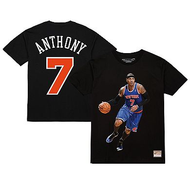 Men's Carmelo Anthony Black New York Knicks Ultimate Player Name & Number T-Shirt