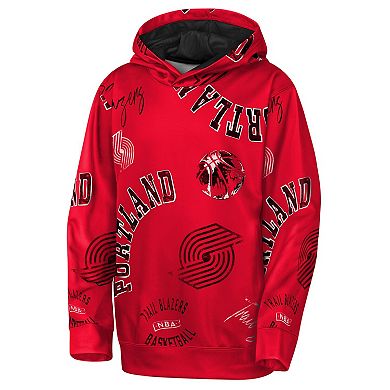 Youth Outerstuff Red Portland Trail Blazers Moving Violation Hoodie