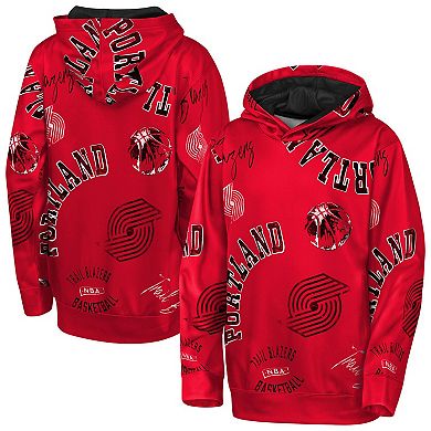 Youth Outerstuff Red Portland Trail Blazers Moving Violation Hoodie