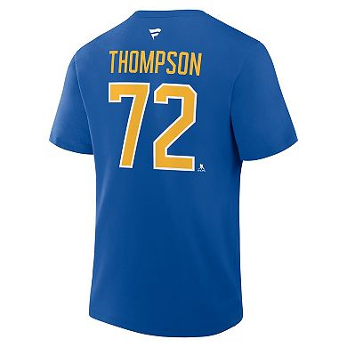Men's Fanatics Tage Thompson Royal Buffalo Sabres Authentic Stack Name & Number T-Shirt