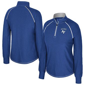 Women's Colosseum Royal Air Force Falcons Bikram Raglan Quarter-Zip Top