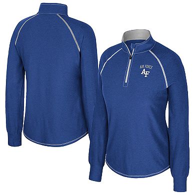 Women's Colosseum Royal Air Force Falcons Bikram Raglan Quarter-Zip Top