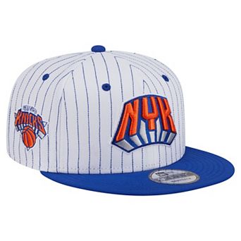 Men's New Era White New York Knicks Deceptor Pinstripe 9FIFTY Snapback Hat