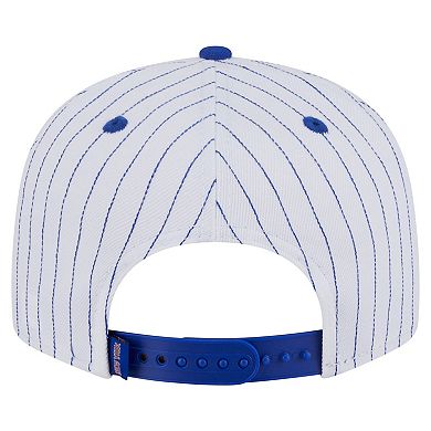 Men's New Era White New York Knicks Deceptor Pinstripe 9FIFTY Snapback Hat