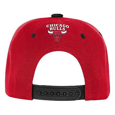 Youth Outerstuff Red/Black Chicago Bulls Two-Tone Snapback Hat