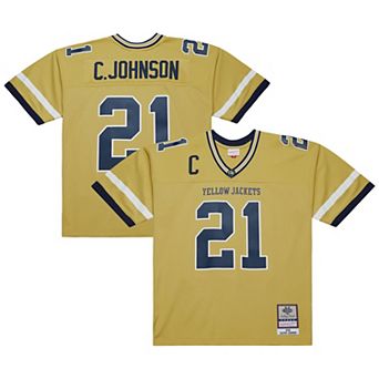 Men's Mitchell & Ness Calvin Johnson Gold Georgia Tech Yellow Jackets 2006 Big & Tall Legacy Jersey