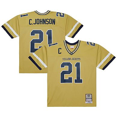 Men's Mitchell & Ness Calvin Johnson Gold Georgia Tech Yellow Jackets 2006 Big & Tall Legacy Jersey