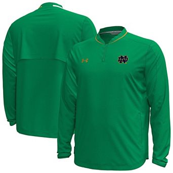 Men's Under Armour Green Notre Dame Fighting Irish Motivate Long Sleeve Quarter-Zip Jacket