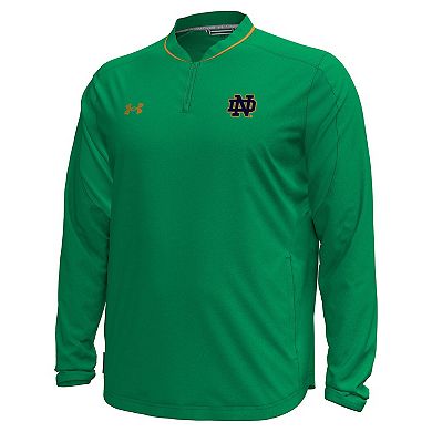Men's Under Armour Green Notre Dame Fighting Irish Motivate Long Sleeve Quarter-Zip Jacket